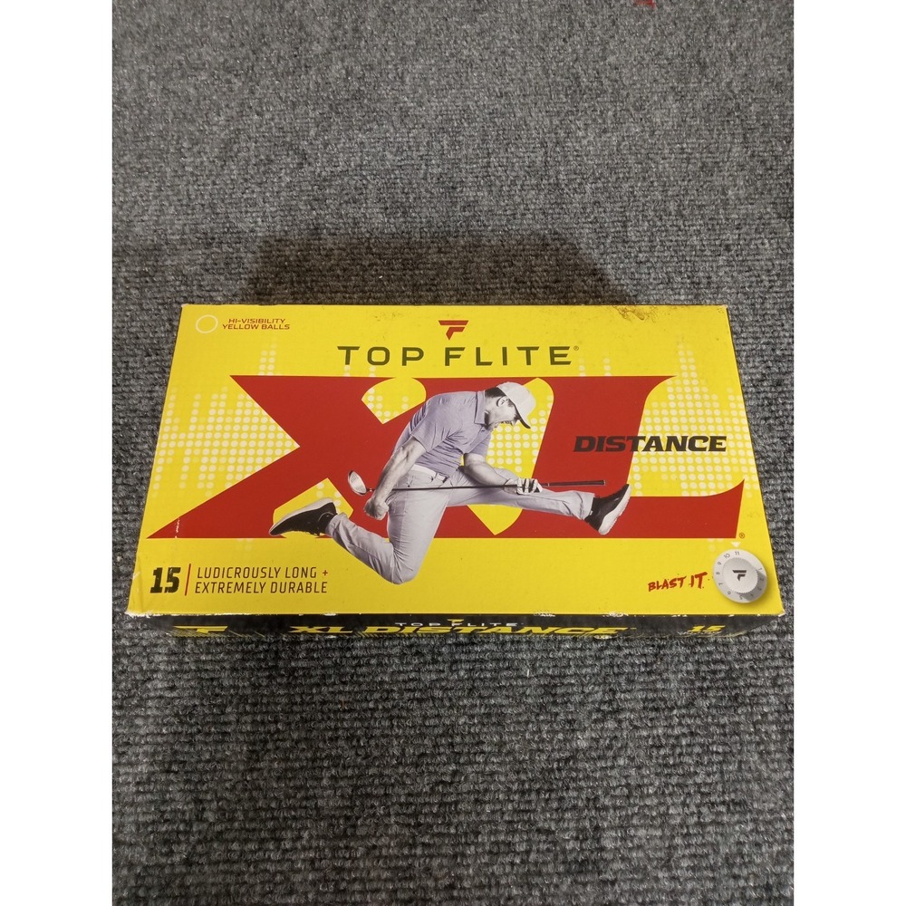 TOP FLITE XL Distance Yellow High Visibility 15 Yellow Golf Balls